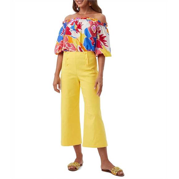 NEW TRINA TURK saltie pant in yellow